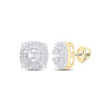 10K Gold Cushion Earring 1/2Ctw-Dia