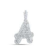 10K Gold Round Diamond A Initial Pendant 1/5Cttw Apparel & Accessories