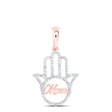1/3Ctw-Dia Mom Hamsa Pendant