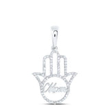 1/3Ctw-Dia Mom Hamsa Pendant