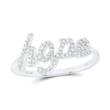 10K Gold Hope Ladies Ring 1/5 Ctw-Dia White