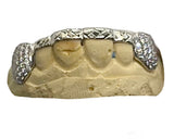 Diamond Cut Bar With Iced Out Fangs