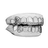 Diamond Cut With Dust Grillz Top Or Bottom