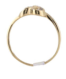 10K Two-Tone Gold Diamond Heart Frame Ring 1/12 Cttw