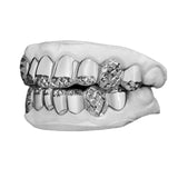 Diamond Cut With Dust Grillz Top Or Bottom