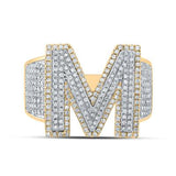 Initial M Mens Ring 1-1/5Ctw-Dia