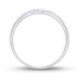 10K Gold Round Diamond Mens Wedding Band Ring 1/8 Cttw
