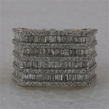 10K Yellow Gold Baguette Diamond Flat Top Mens Ring 3 Cttw