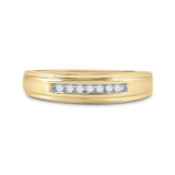 10K Or 14K Gold Diamond Mens Wedding Band Ring 1/12 Cttw