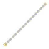 10K Yellow Gold Round Diamond Mariner Link Bracelet 5 Cttw