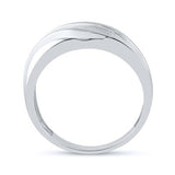10K Gold Round Diamond Wedding Band Ring 1/4 Cttw