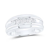 10K Gold Round Diamond Wedding Band Ring 1/4 Cttw