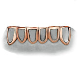 bottom open face grillz rose color