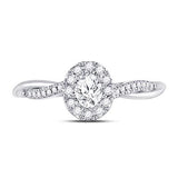 14K White Gold Oval Diamond Solitaire Bridal Engagement Ring 1/3Cttw (Certified)