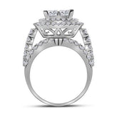 14K Gold Princess Diamond Bridal Wedding Ring Set 5 Cttw