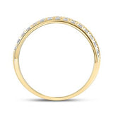 14k Yellow Gold Diamond Rope Men's Wedding Band 1 CTTW