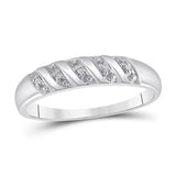 10K Gold Round Diamond Solitaire Matching Wedding Ring Set 1/20 Cttw