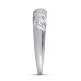 10K Gold Round Diamond Solitaire Matching Wedding Ring Set 1/20 Cttw