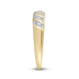10K Gold Round Diamond Solitaire Matching Wedding Ring Set 1/20 Cttw