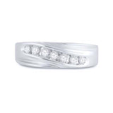 10K Or 14K Gold Round Diamond Wedding Single Row Band Ring 1/4 Cttw