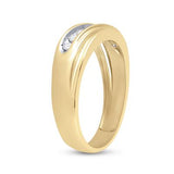 10K Or 14K Gold Round Diamond Wedding Single Row Band Ring 1/4 Cttw