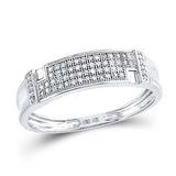 10K Gold Round Diamond Square Matching Wedding Ring Set 1/2 Cttw