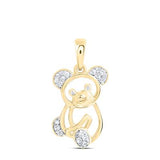 1/12Ctw-Dia Bear Pendant