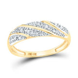 10K Gold Diamond Square Matching Wedding Ring Set 1/3 Cttw