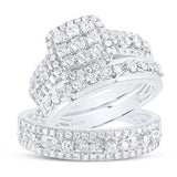 14K Gold Trio Wedding Set 2 Ctw-Dia