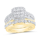 14K Gold Trio Wedding Set 2 Ctw-Dia