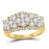 14Kt Gold Round Diamond Vintage-Inspired Fashion Ring 2 Cttw Yellow
