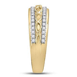 10K Gold Round Diamond Cluster Matching Wedding Ring Set 1 Cttw