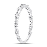 10K Gold Diamond Xoxo Love Stackable Band Ring 1/12 Cttw