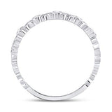 10K Gold Diamond Xoxo Love Stackable Band Ring 1/12 Cttw