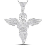 10k Gold Diamond Angel Pendant 1-1/2 CTTW
