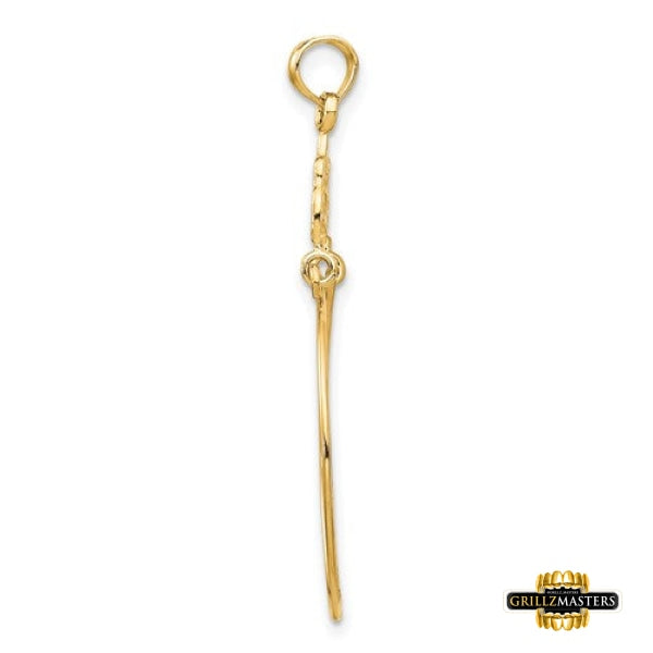 10k Gold Filigree Charm Holder Grillz Masters