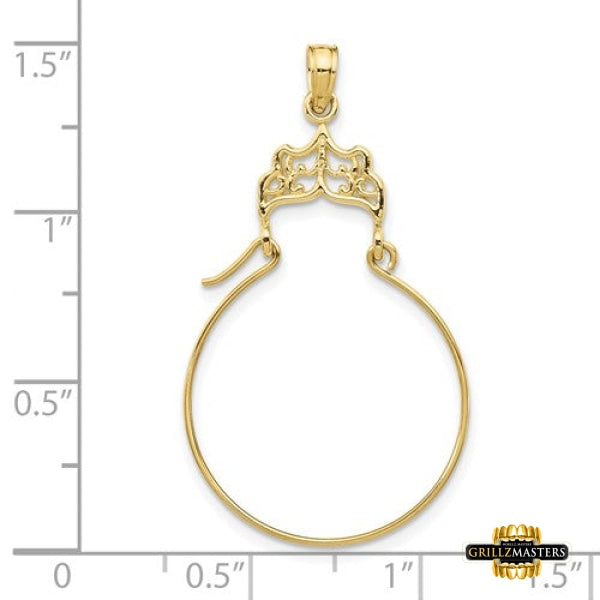 10k Gold Filigree Charm Holder Grillz Masters