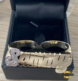 2 Finger Name Ring