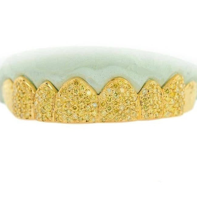 Yellow Canary Diamond Grillz Top or Bottom Grillz Masters