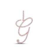 10k Gold Diamond "G" Initial Pendant 1/2 CTTW