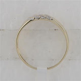 10k Gold Diamond Diagonal Triple Row Men's Wedding Band 1/8 CTTW