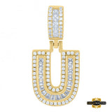 Sterling Silver Cubic Zirconia Initial U Pendant