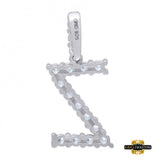 Sterling Silver Cubic-Zirconia Initial Z Pendant