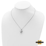 Sterling Silver Cz April Birthstone Angel Ash Holder 18In Necklace