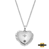 Sterling Silver Cz Bandaged Heart Ash Holder 18 Inch Necklace
