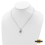 Sterling Silver Cz February Birthstone Angel Ash Holder 18In Necklace