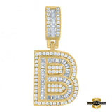 Sterling Silver Cubic Zirconia Initial B Pendant