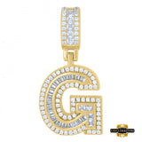 Sterling Silver Cubic Zirconia Initial G Pendant