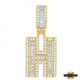 Sterling Silver Cubic Zirconia Initial H Pendant