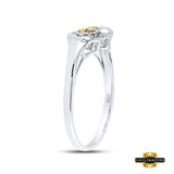 Sterling Silver Diamond Mom Heart Ring .02 Cttw